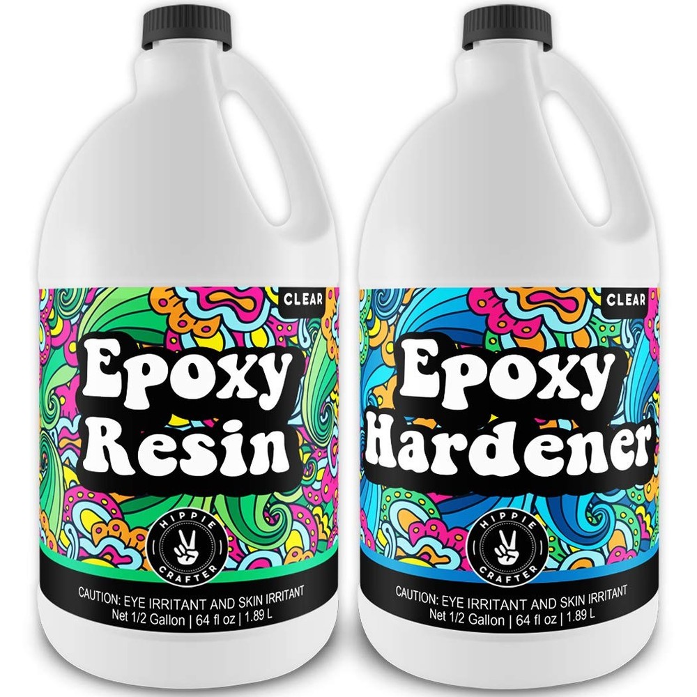 Crystal Clear 1 Gallon 2-Part Epoxy Resin Kit for Tumblers Wood Tables Crafts