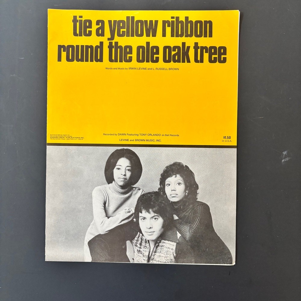 1972 Tie A Yellow Ribbon Round The Ole Oak Tree Piano Sheet Music