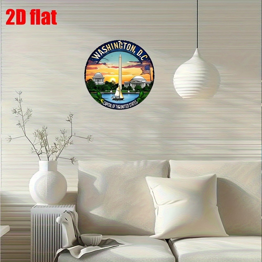 Retro Welcome Round Sign - Fun Logo Wall Decor