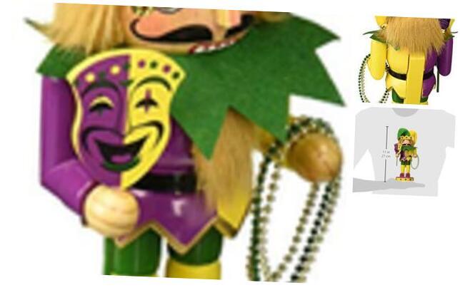 Santa's Workshop Mardi Gras Jester Nutcracker Figurine, 10