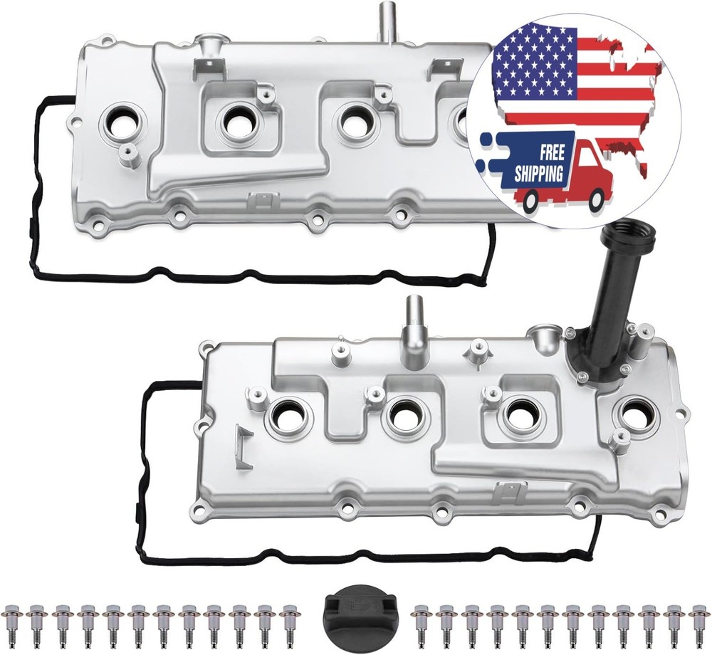 Tapa de válvula completa de aluminio con pernos, tapa de aceite y válvula PCV US