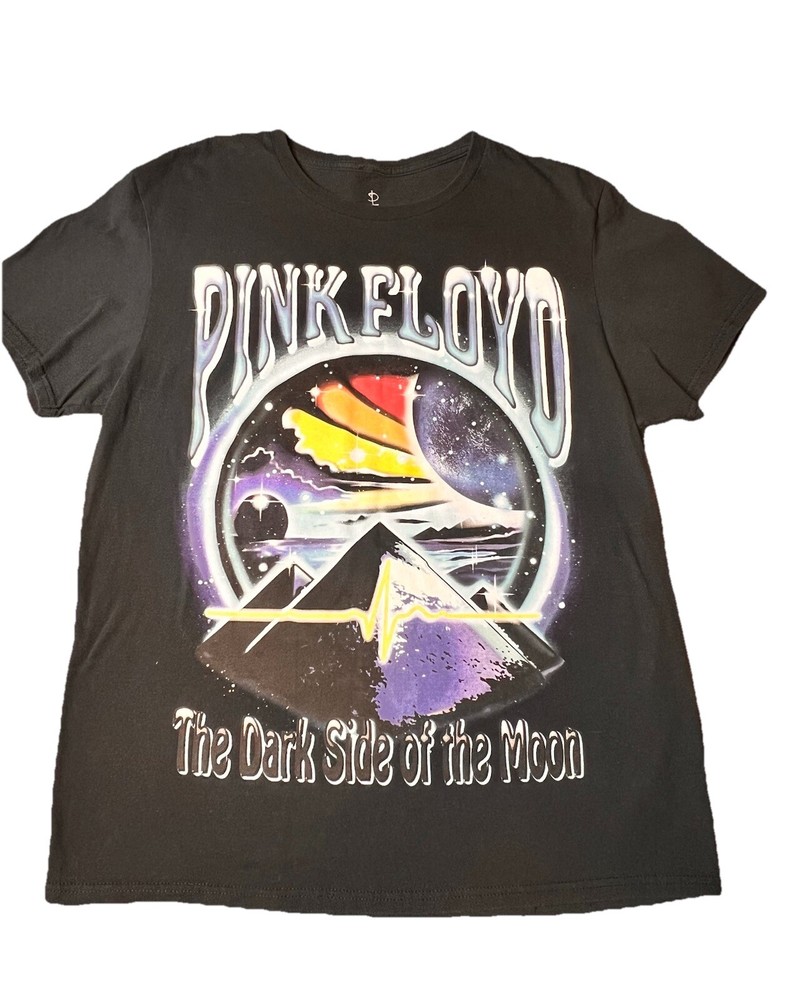 Pink Floyd Dark Side Of The Moon T Shirt Black Blue Graphic Print Mens Size L