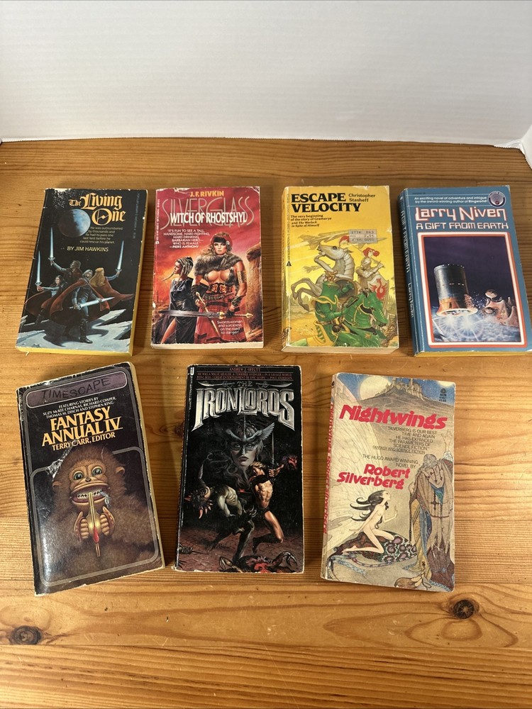 Vintage Lot 7 Sci-Fi Paperbacks ACE Avon Ballantine Jove Etc
