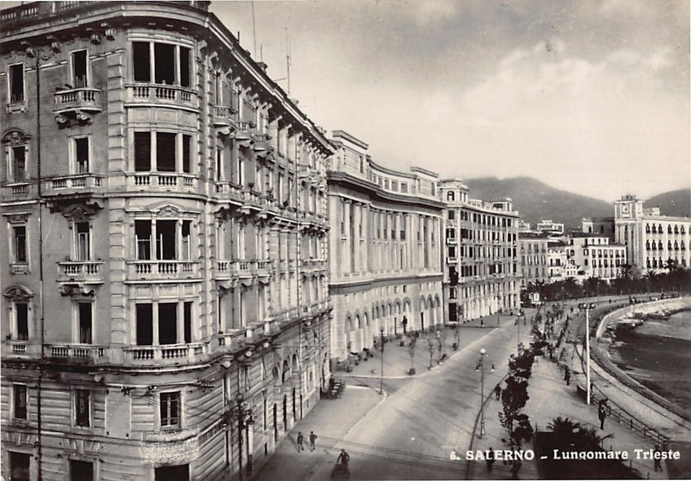 Postcard Lungomare Trieste Salerno Italy