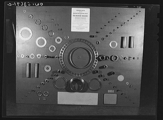 Photo:1930s 1940s Industrial Bearing Display Exhibit Machine Parts Diagram