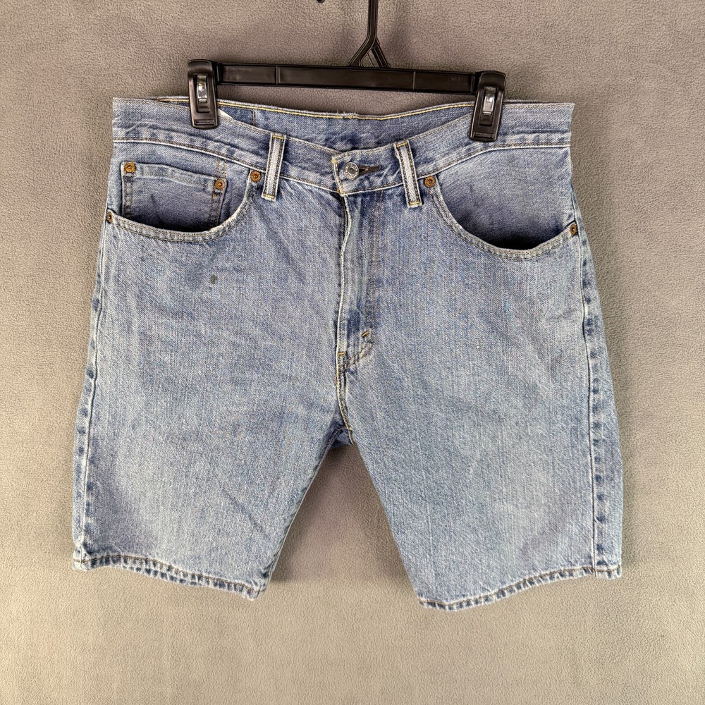 Levi's 505 Mens Jean Shorts 34 Jorts 505 Blue Denim Y2K Light Wash Skate Grunge
