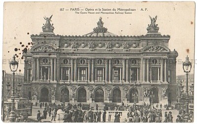 Opera Garnier Postcard c1910 Paris France