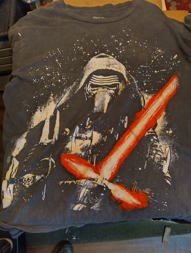 Men's Star Wars Kylo Ren The Force Awakens Black T-Shirt L
