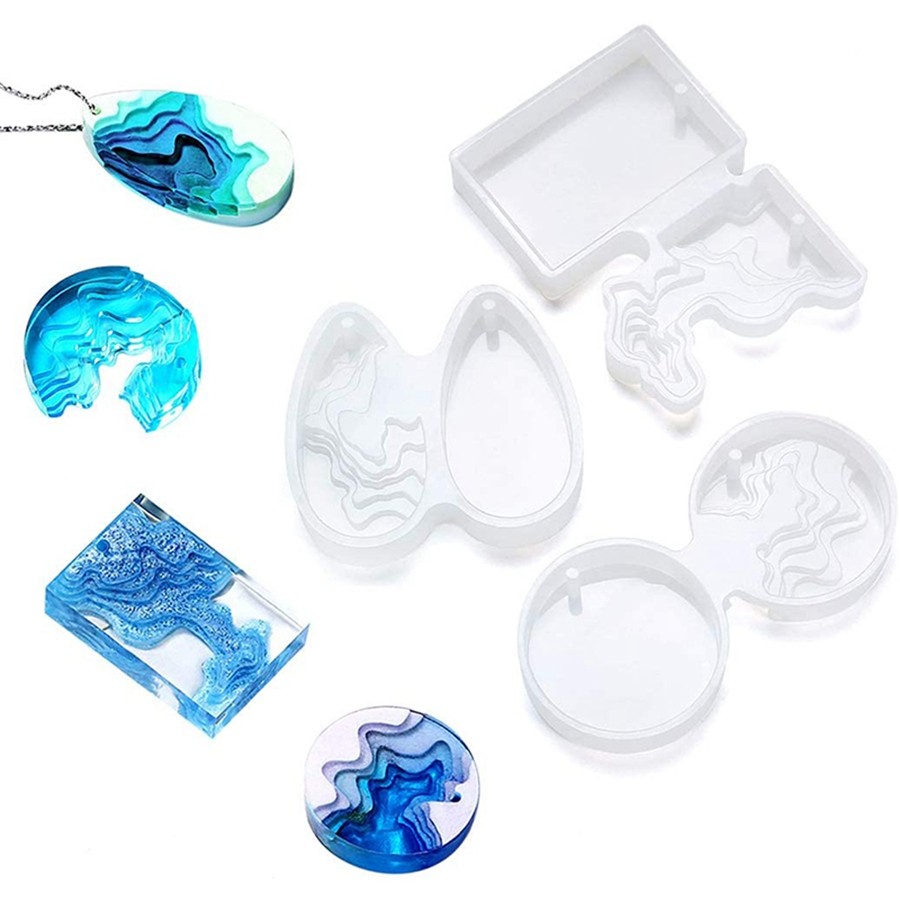 3 Sets Island Resin Molds for DIY Jewelry Epoxy Craft
