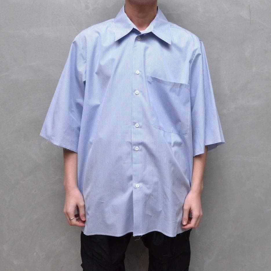 CAMIEL FORTGENS Blue & White Oversized S/S Shirt Size M