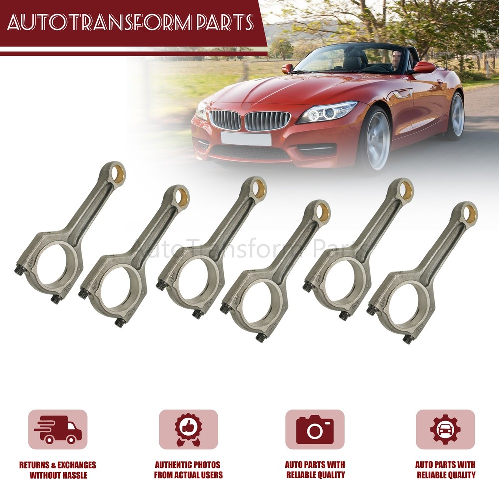 6x Connecting Rod Conrods Fit BMW 335i 535i X6 Z4 E60 E71 E89 E90 E92 N54 3.0 US