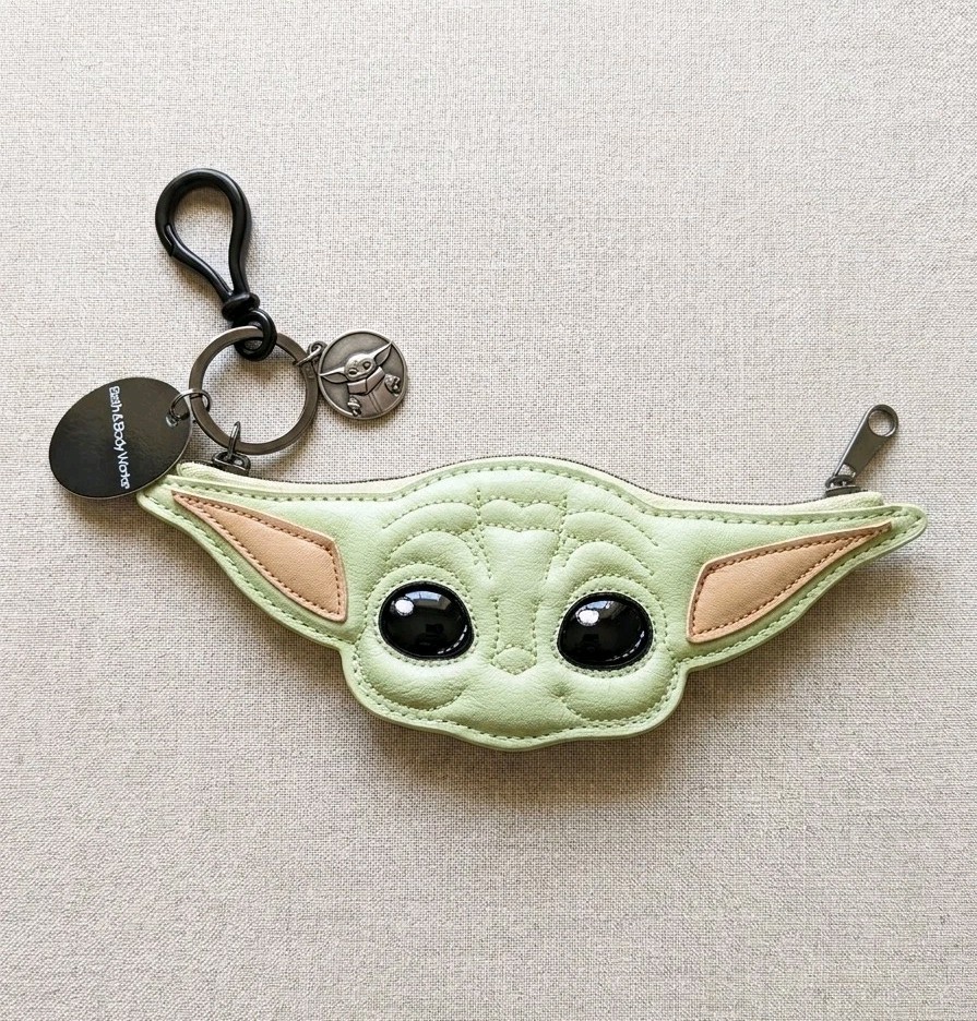NEW! Bath & Body Works DISNEY Grogu Mandalorian Star Wars Coin Purse Baby Yoda