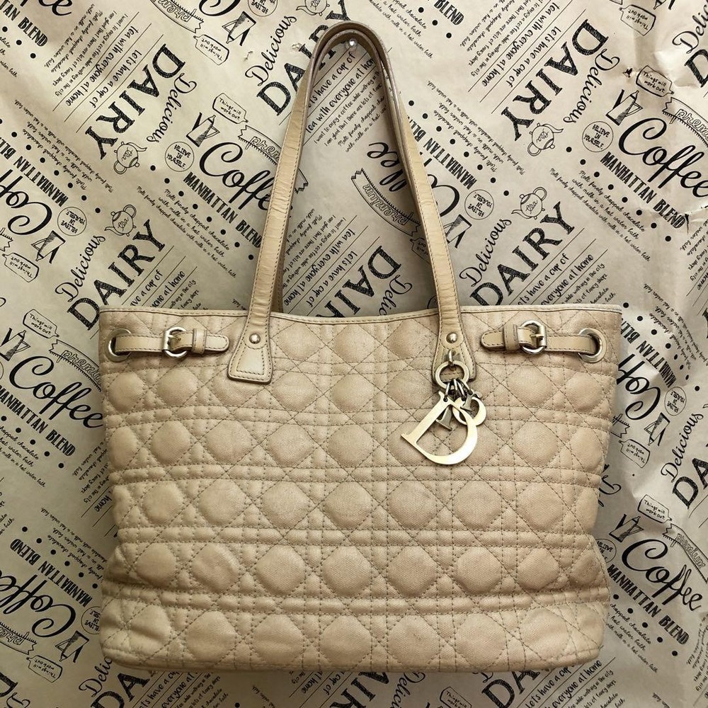 Dior Canage Beige Tote Shoulder Bag SG2807B Luxury Designer Handbag New