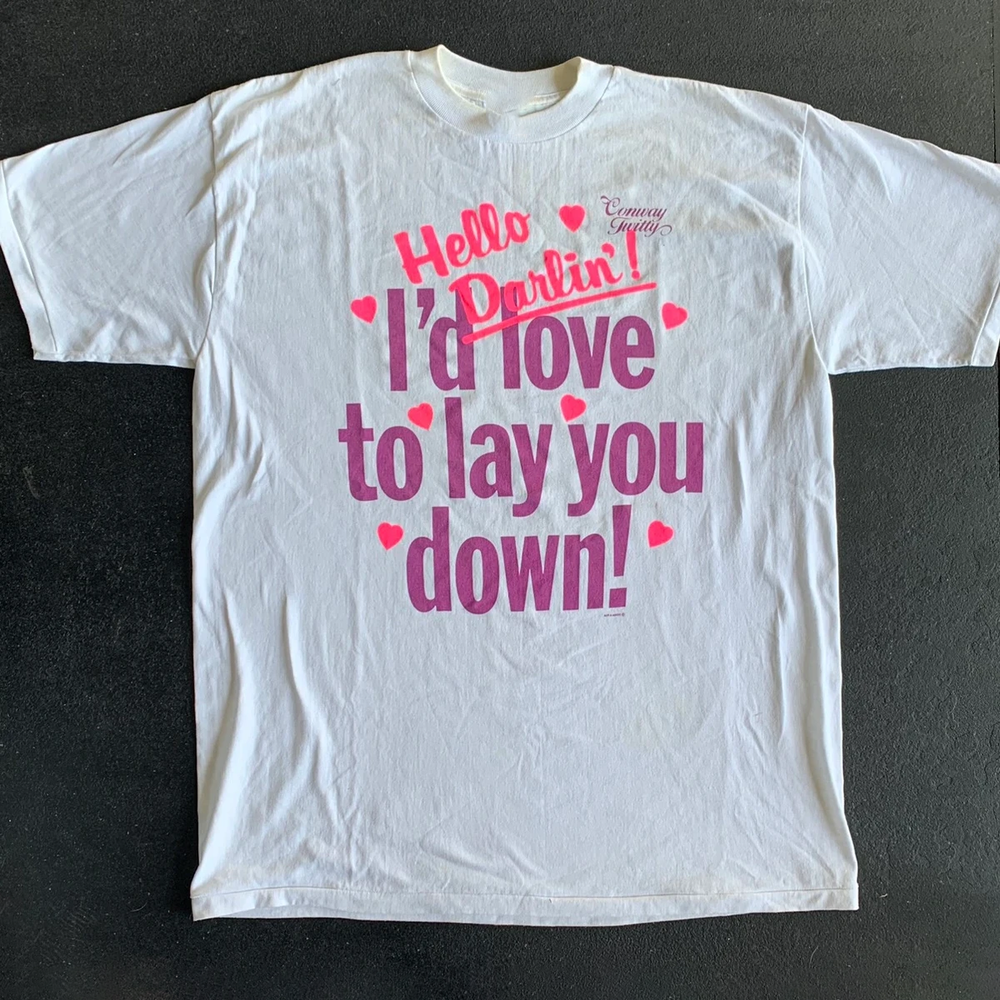 Id Love To Lay You Down Conway Twitty Shirt White Unisex Size S-234XL