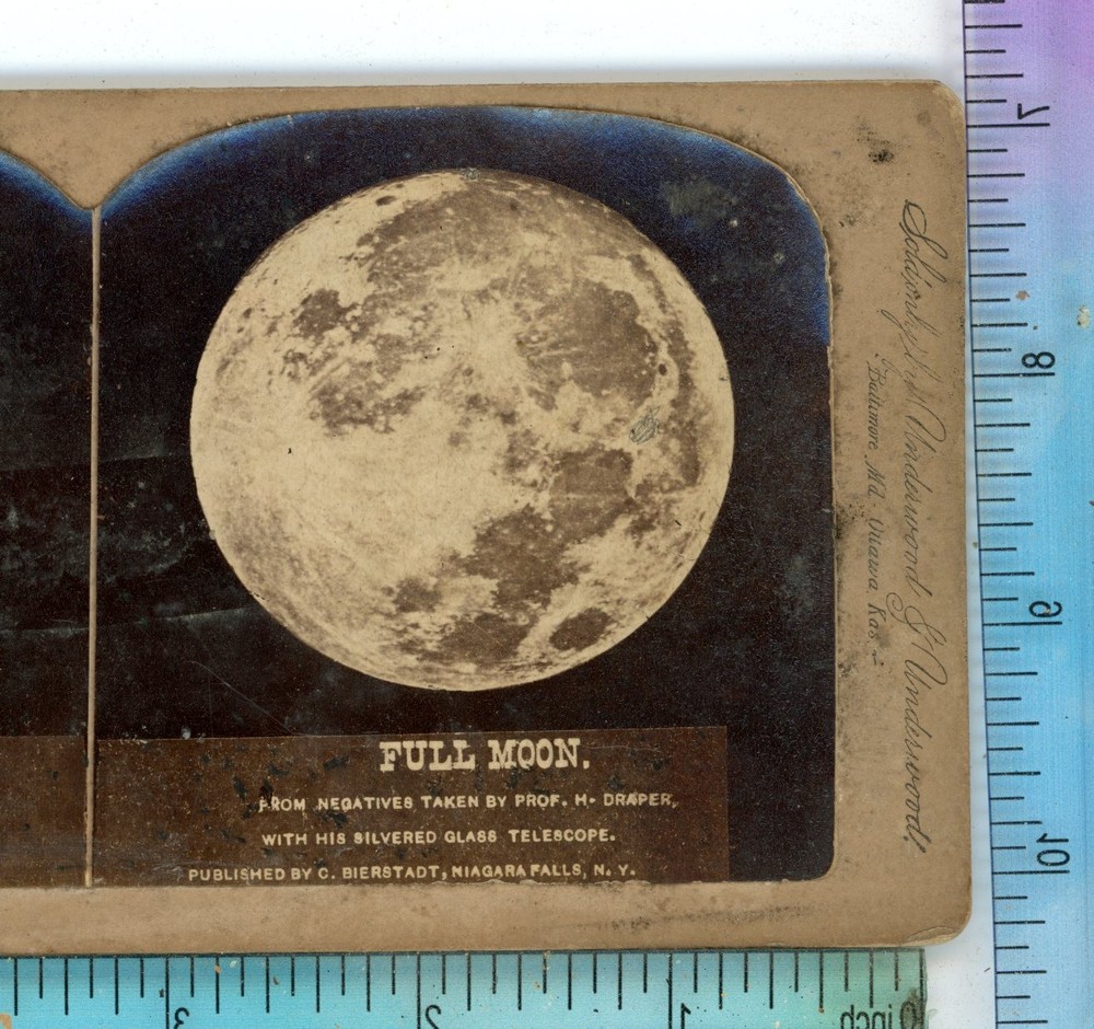 Full Moon from Negatives Prof Draper Universe Underwood Stereoview