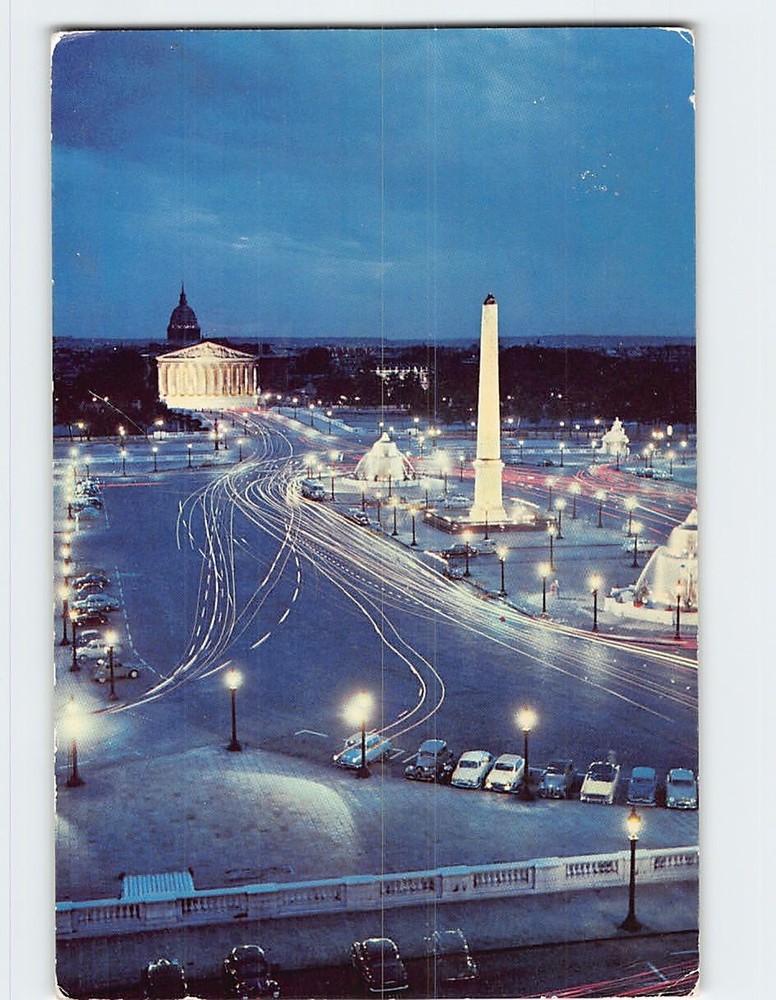 Postcard Place de la Concorde Paris France