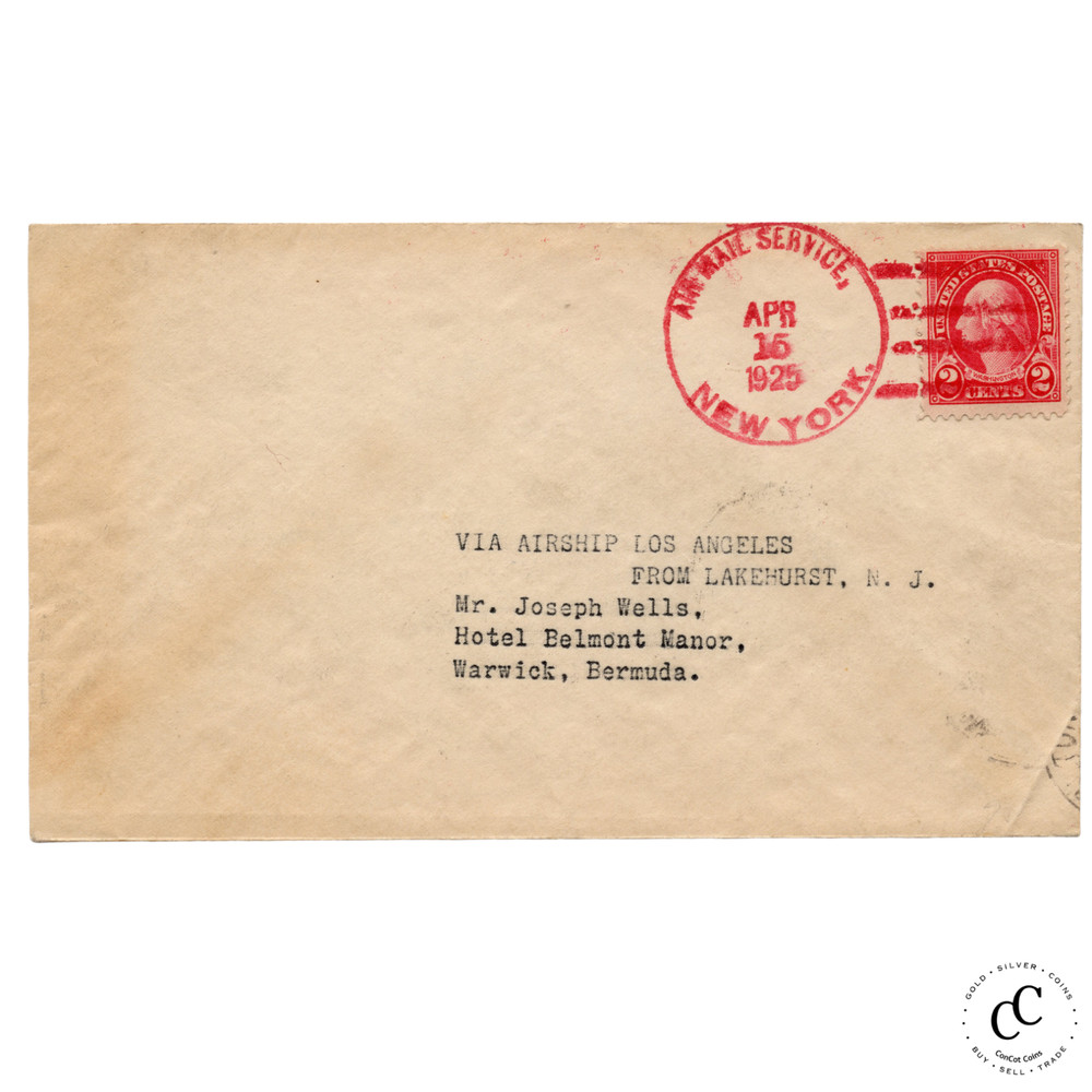 1925 US Airship (Zeppelin) Cover to Bermuda