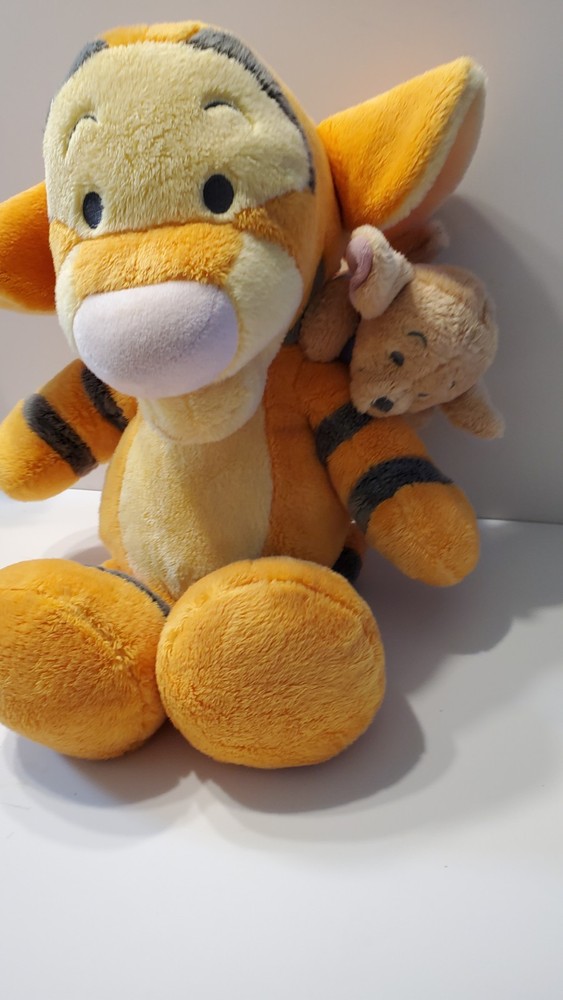 Disney Parks Baby Tigger and Roo Plush Floppy Winnie the Pooh Stuffed Animal 15”