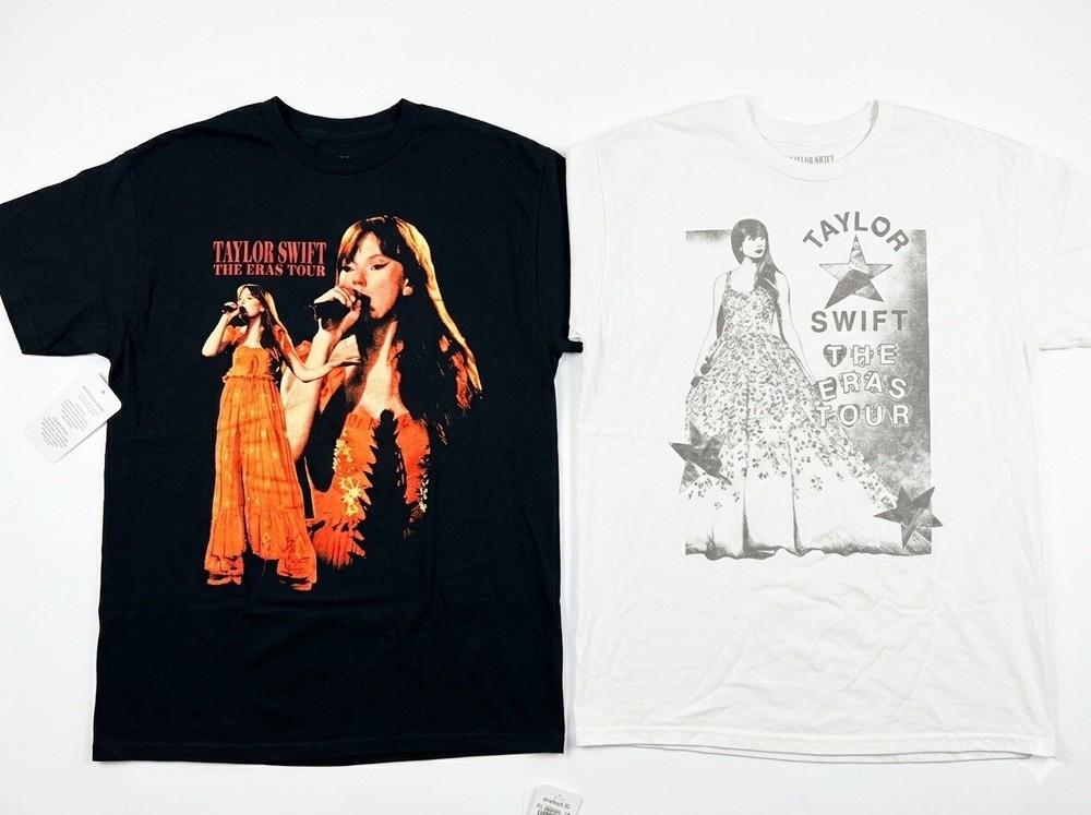 Taylor Swift The Eras Tour Concert T-Shirt Black XXL Double Sided Official Merch