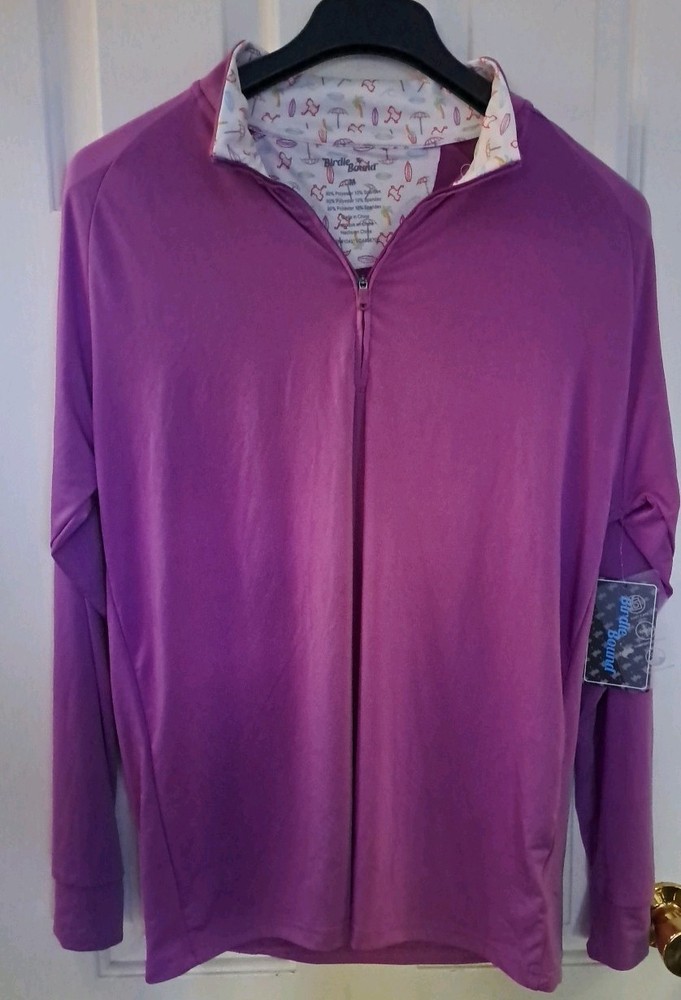 Birdie Bound 1/4 Zip Long Sleeve Polo Women's Size medium