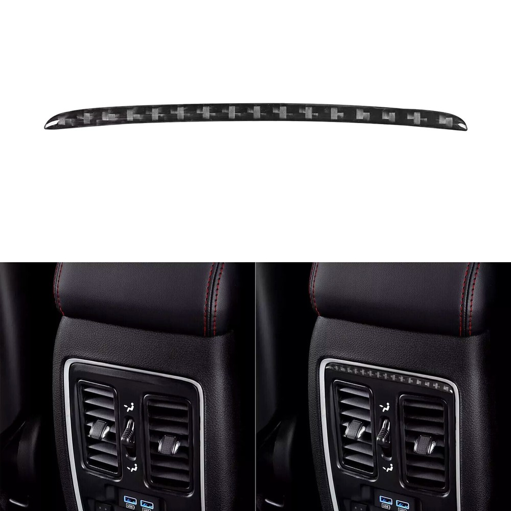Real Carbon Fiber Rear Air Vent Outlet Panel Trim Strip For Dodge Durango 11-13