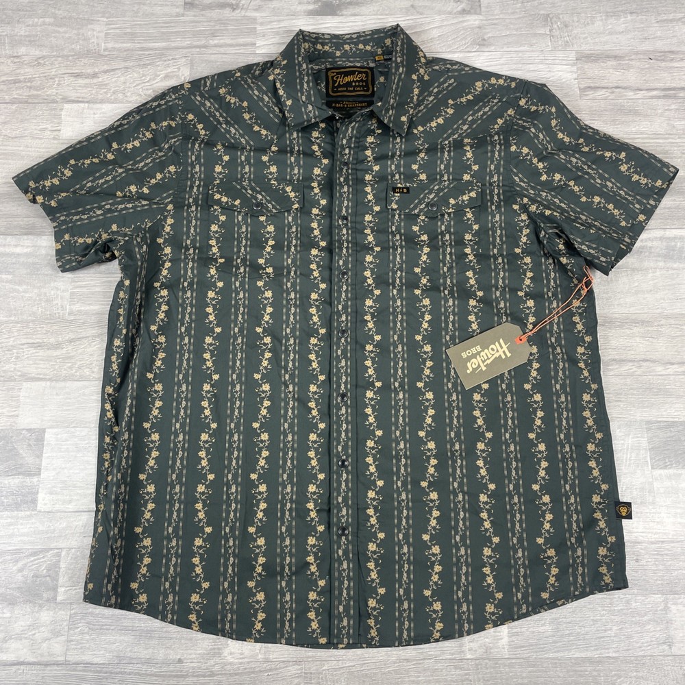 Howler Brothers Shirt Mens XL H Bar B Snap Shirt Pearl Snap Cowboy Western