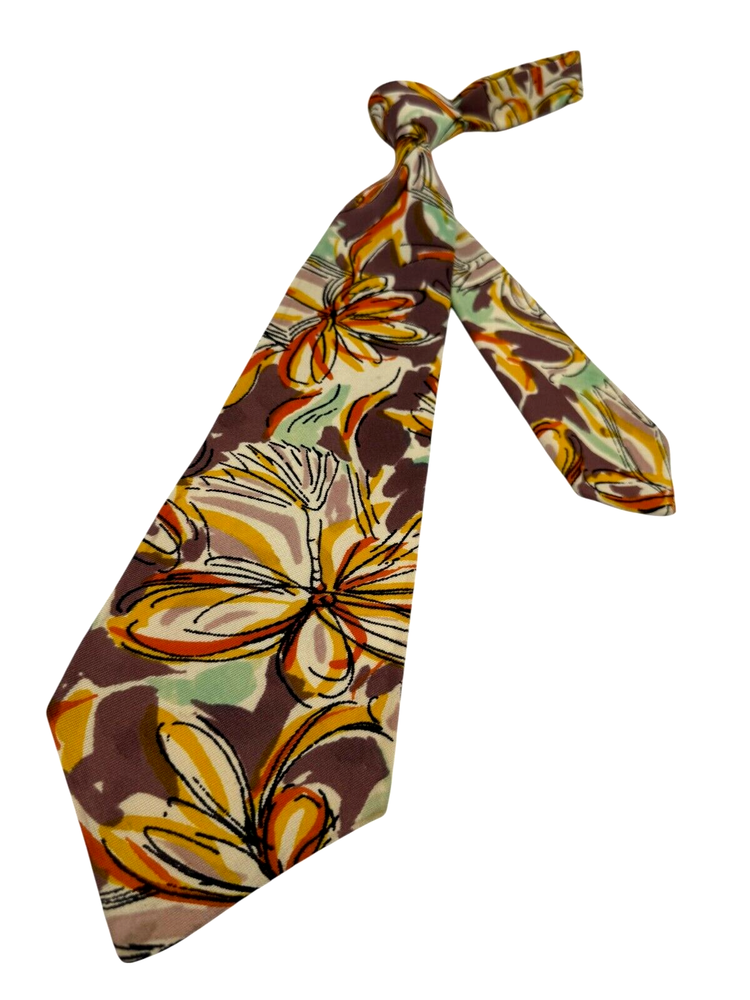 Vintage 1940s Tie Men's Neck Ties Swing Neckties 1930s Clothing Wide Rayon 46X4