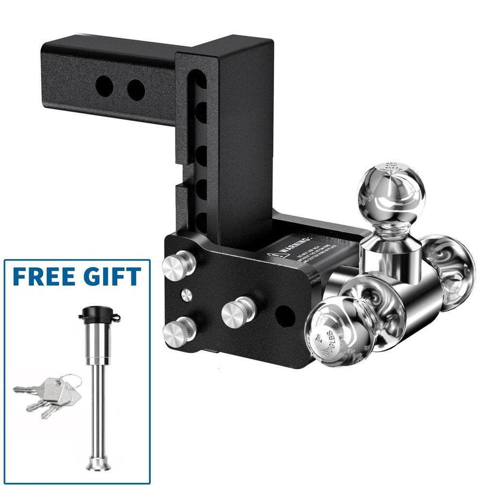 Trailer Hitch Fits 2.5 Inch Receiver 5 Inch Adjustable Drop Hitch Heavy Duty