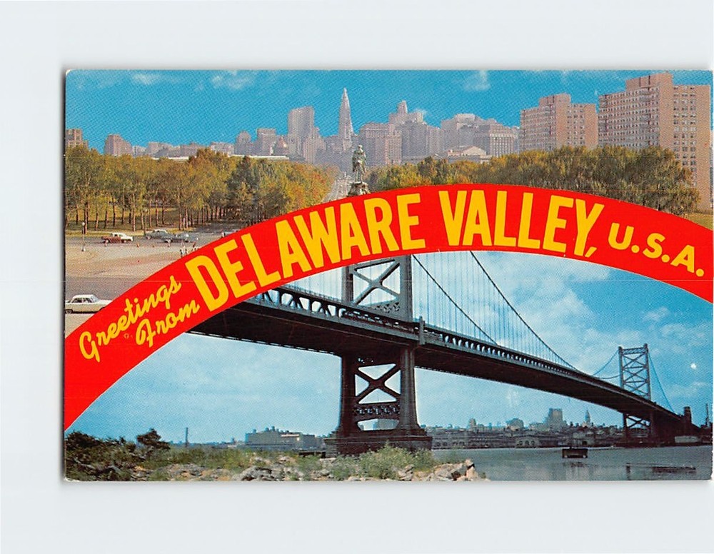 Postcard Greetings From Delaware Valley Philadelphia Pennsylvania
