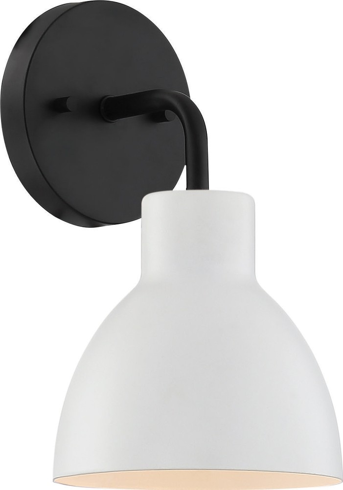 Nuvo Lighting Sloan 10-Inch Black Bathroom Wall Sconce  