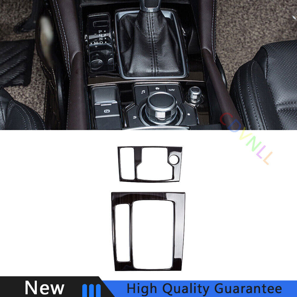 For Mazda 6 Atenza 17-2019 Black Titanium Central Console Gear Shift Cover Trim