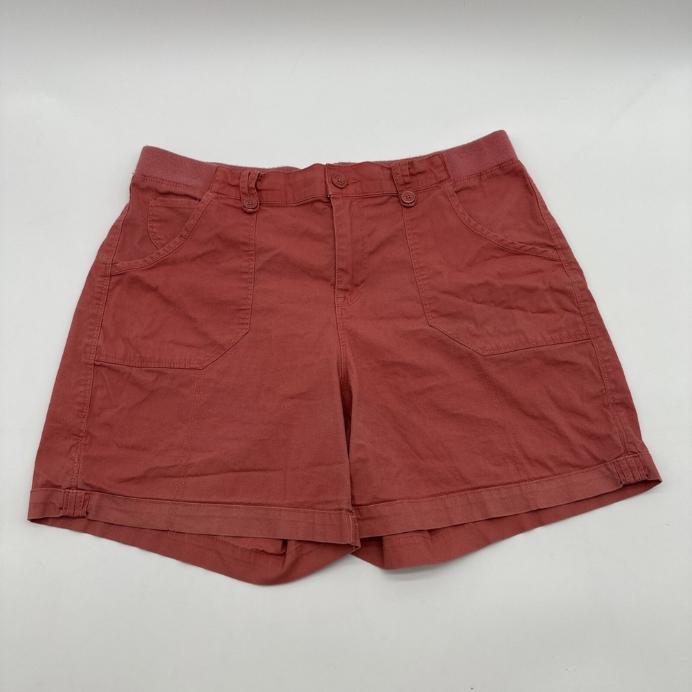 Gloria Vanderbilt Women's Size 12 Red Pocket Shorts #19235