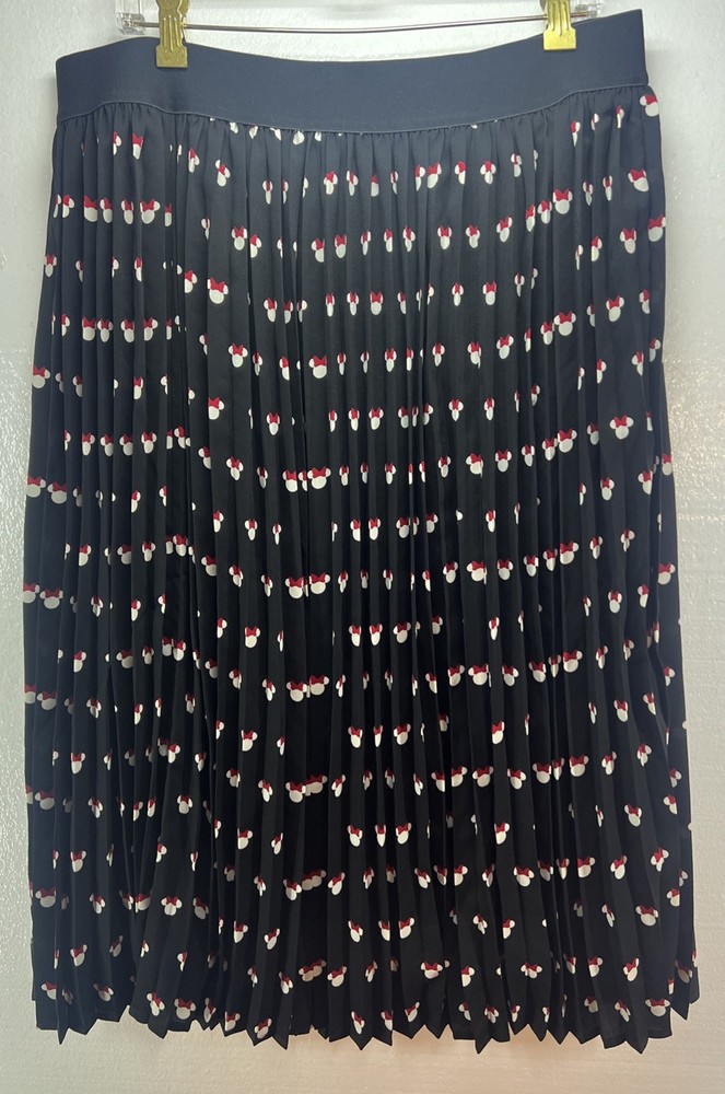 Disney Her Universe Minnie Mouse  Pleated Midi Skirt Size 1 NWT 36-38 Waist Plus