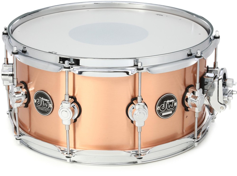 DW Performance Series 6.5x14 Brushed Copper Snare Drum for Superior Sound