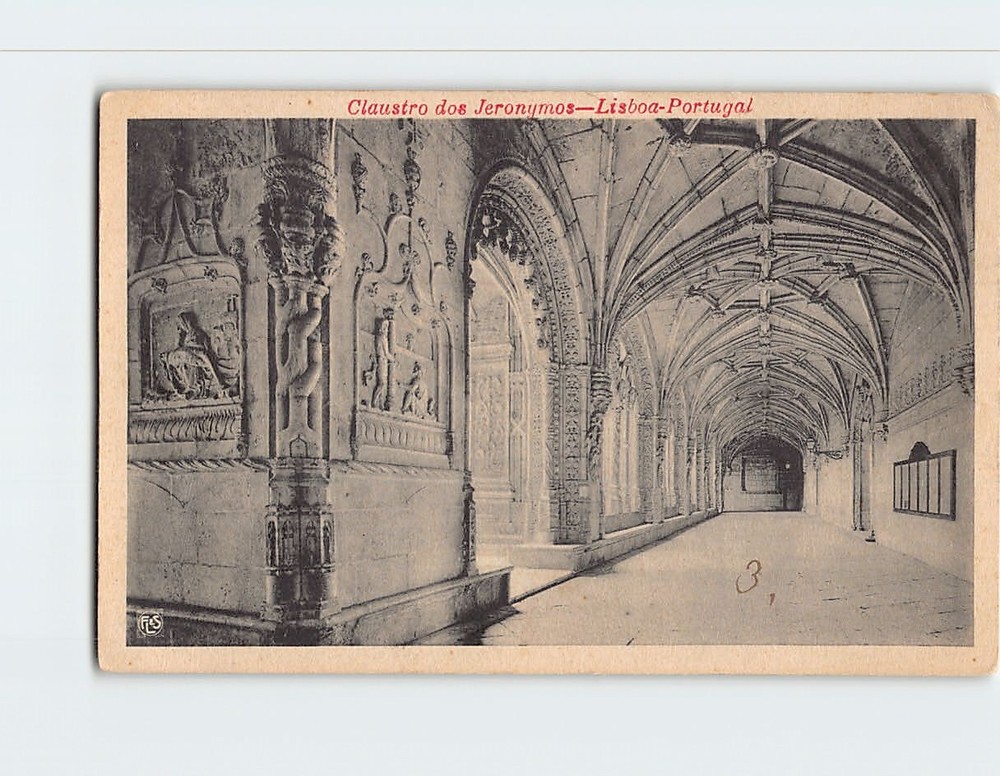 Postcard Jerónimos Monastery Lisbon Portugal