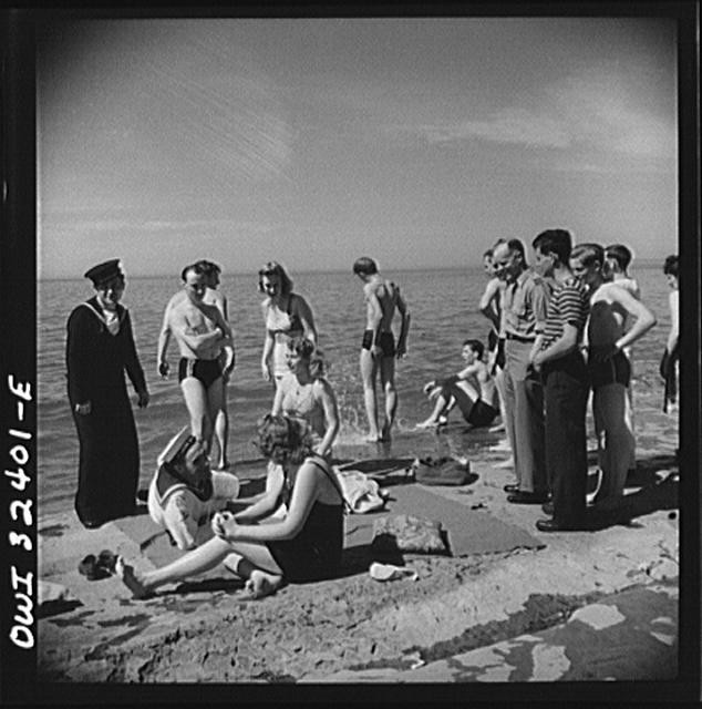 Oswego New York 1940s United Nations Heroes Beach Hostesses Group Photo