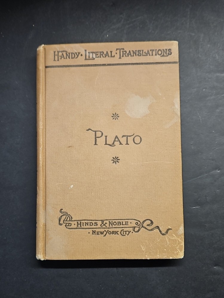 Handy Literal Translations - PLATO - Hinds & Noble & Eldredge,  New York