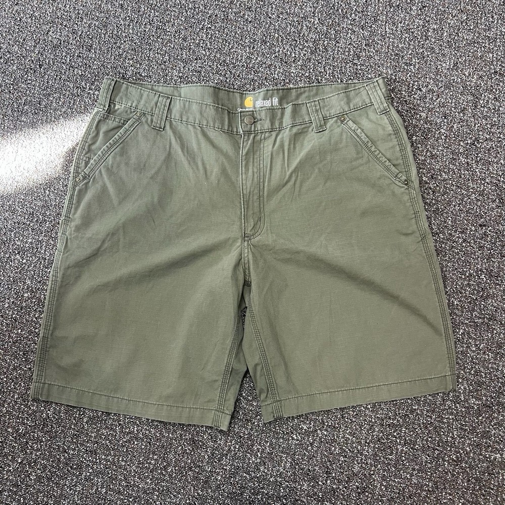 Vintage Y2k Carhartt Shorts Green Workwear Relaxed Fit 40x10
