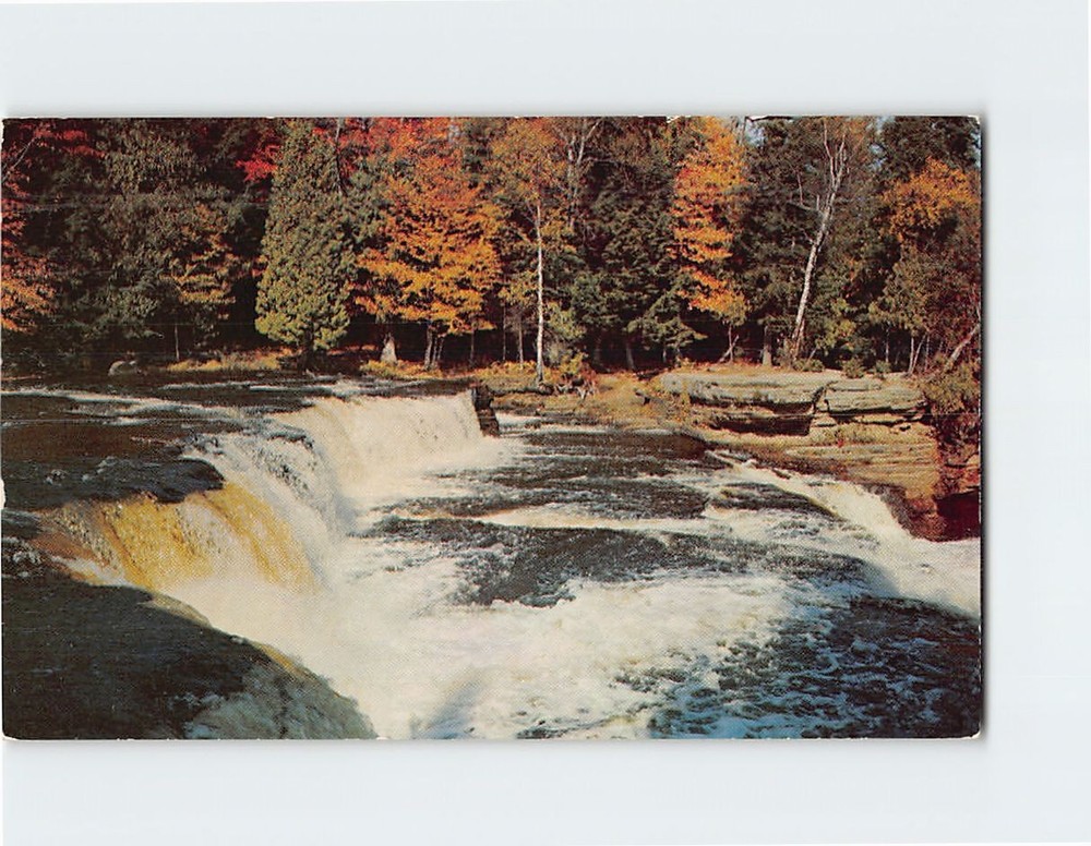 Postcard Lower Tahquamenon Falls Michigan USA