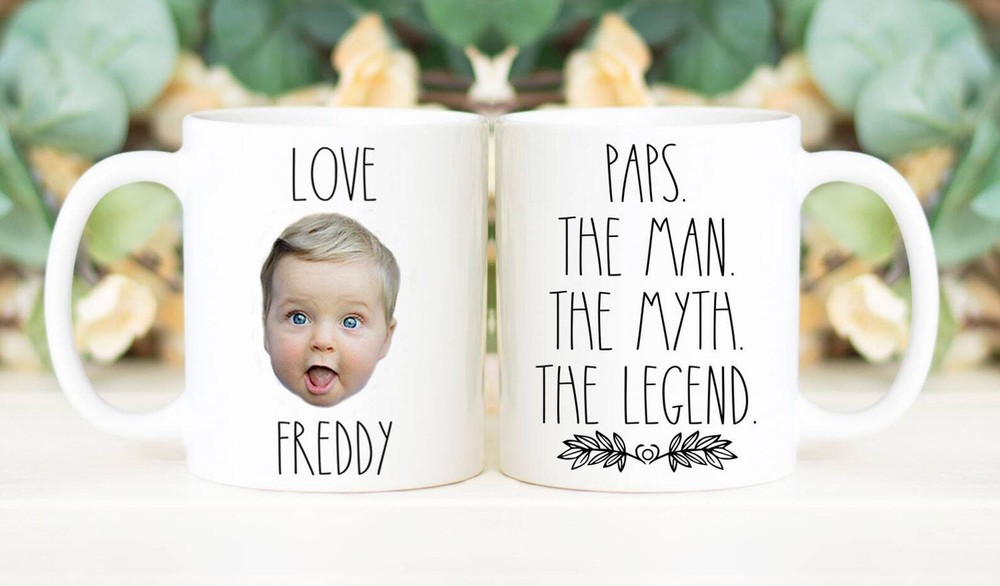 Paps The Man The Myth The Legend Coffee Mug Custom Face Mug Personalized With