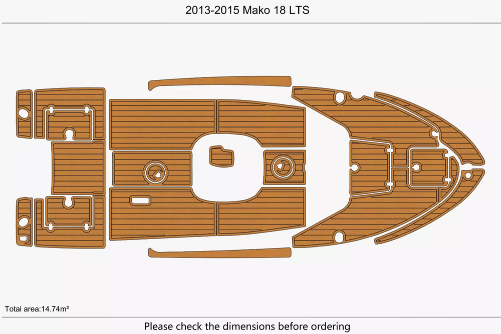 2014 Mako 18 LTS Swim Platform Cockpit Marine EVA Boat Pads Foam Flooring Mat