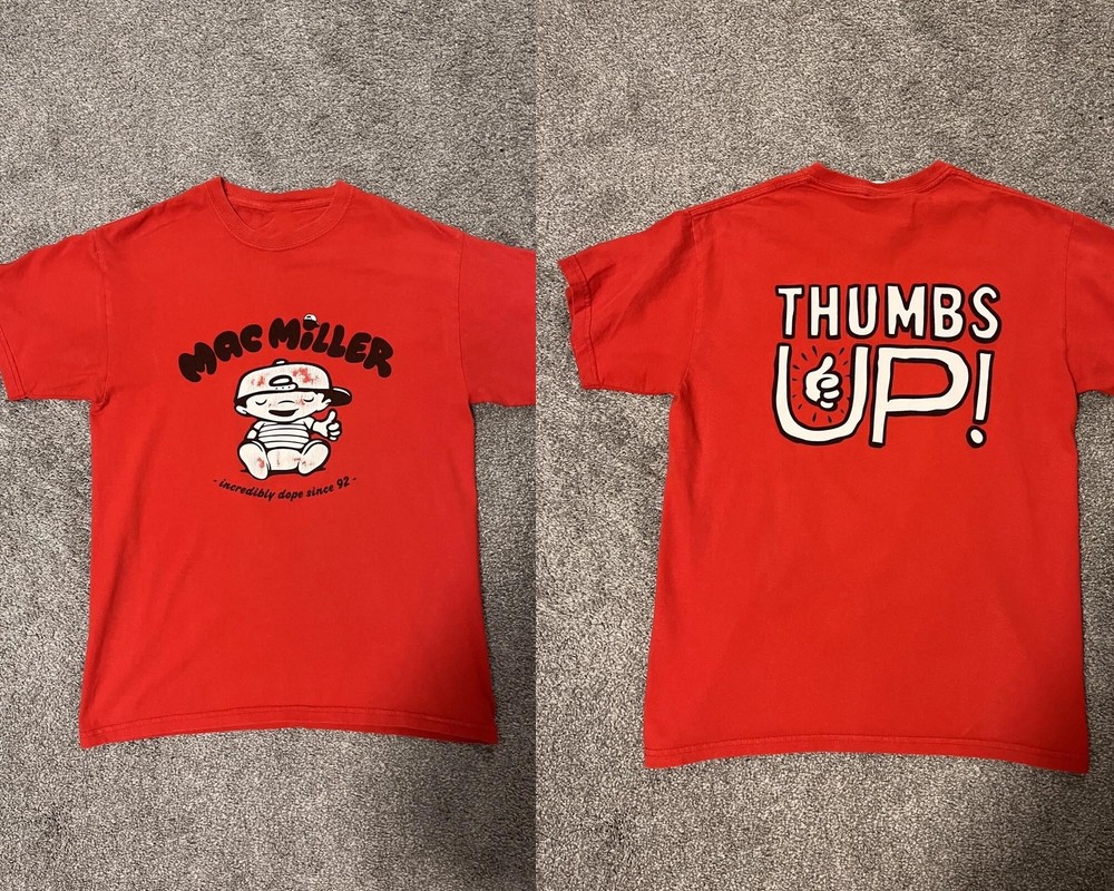 Vintage Mac Miller Thumbs Up T-Shirt Unisex Fan Gifts S-5XL