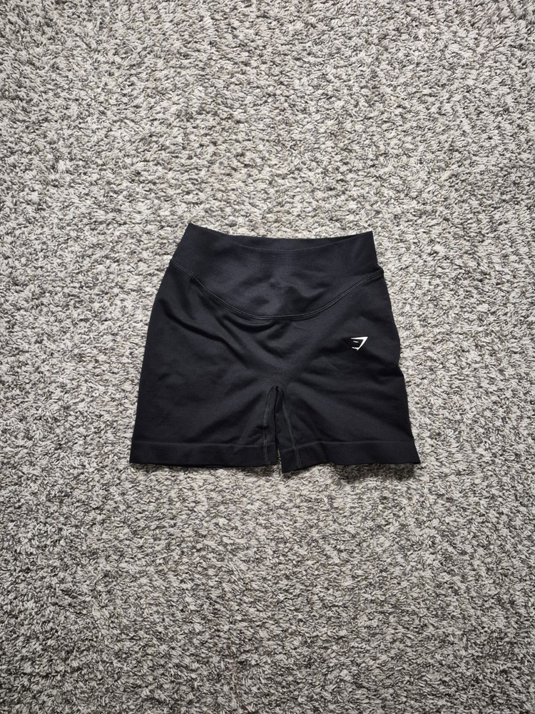 Gymshark Vital Seamless Shorts Womens XS Black High Waisted Workout Athletic