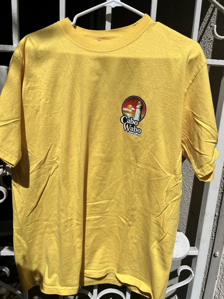Yazbek Cabo Wabo Cantina Yellow Graphic Logo Heavyweight T-Shirt Men’s L