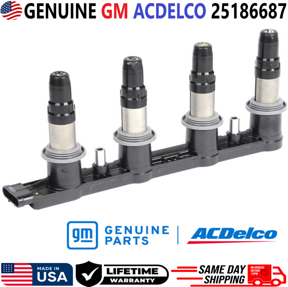 OEM ACDELCO Ignition Coils For 2009-2018 Chevrolet Pontiac 1.6L 1.8L, 25186687