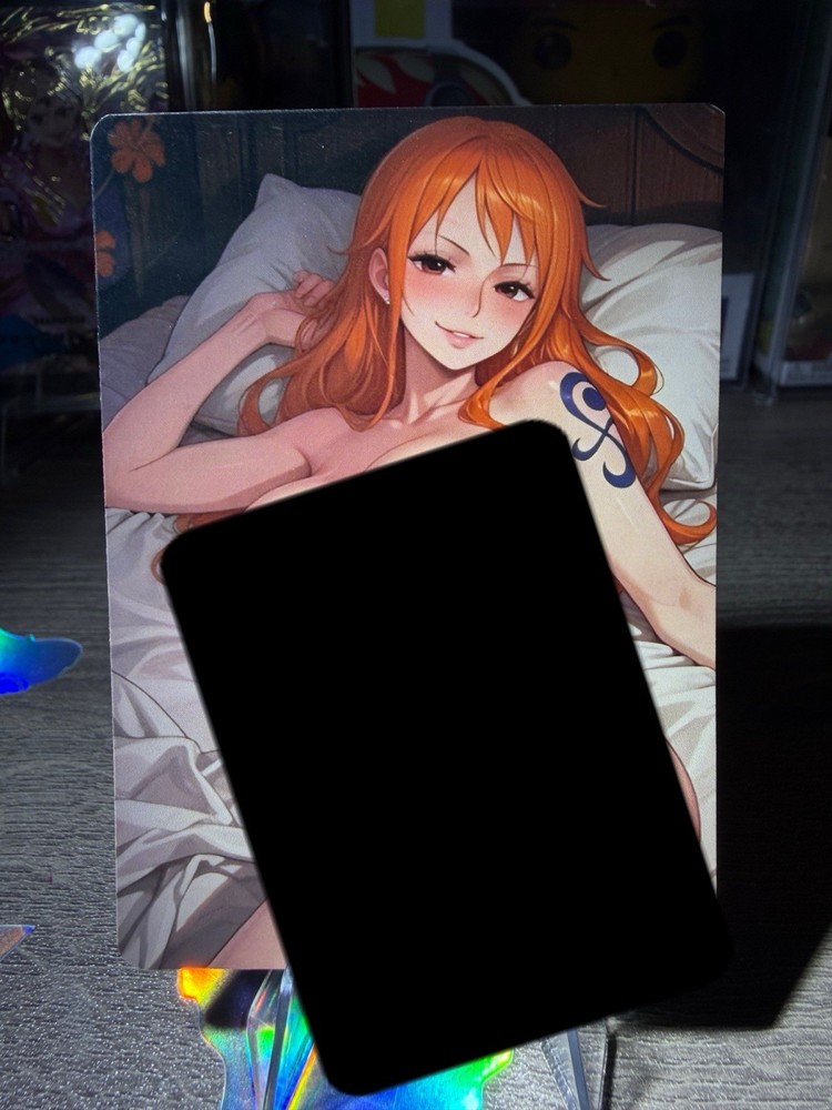 One Piece Anime Custom Nami Spicy Waifu Collectible Card Non-TCG