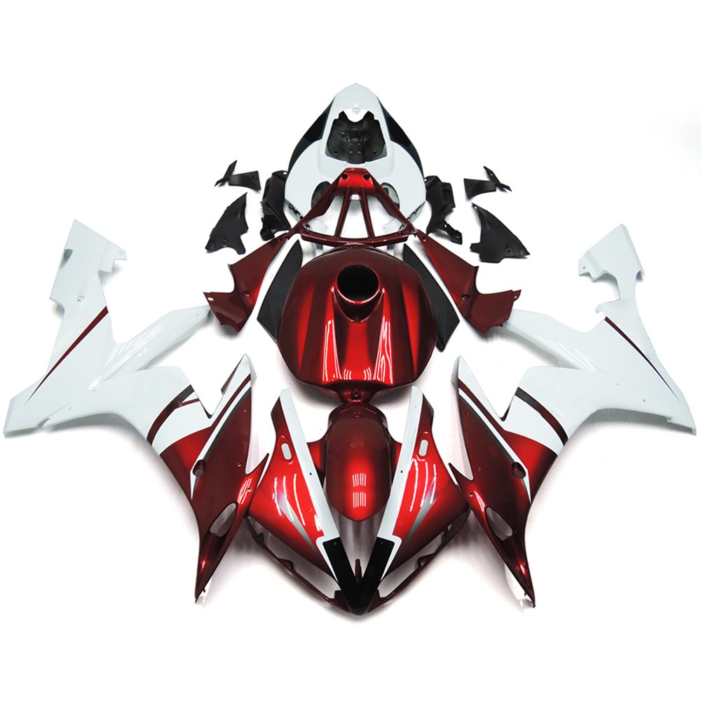 Candy Red White Fairing Kit For Yamaha YZF R1 2004 2005 2006 Full Bodywork ABS