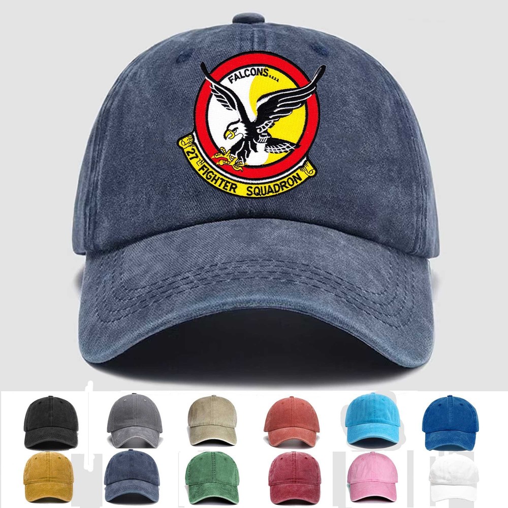 Custom Embroidered Hat 27th Fighter Interceptor Squadron - Falcons, Veteran Cap
