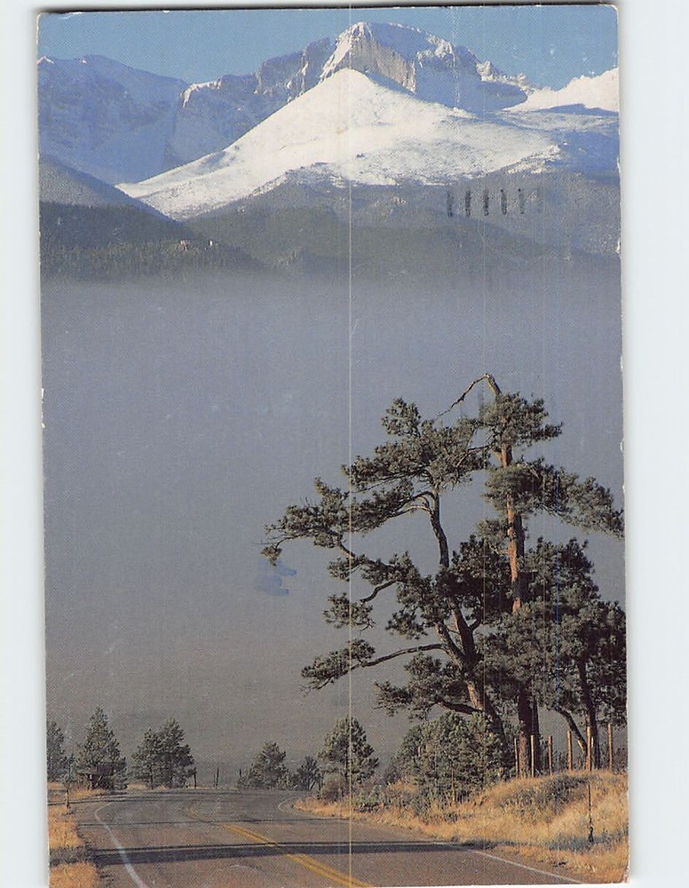 Postcard Majestic Longs Peak Devils Gulch Road Estes Park Colorado USA