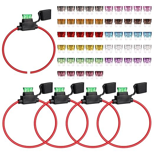5 Pcs of Fuse Holder 10 Gauge Wiring Harness ATC/ATO Blade Automotive, Inline Ki